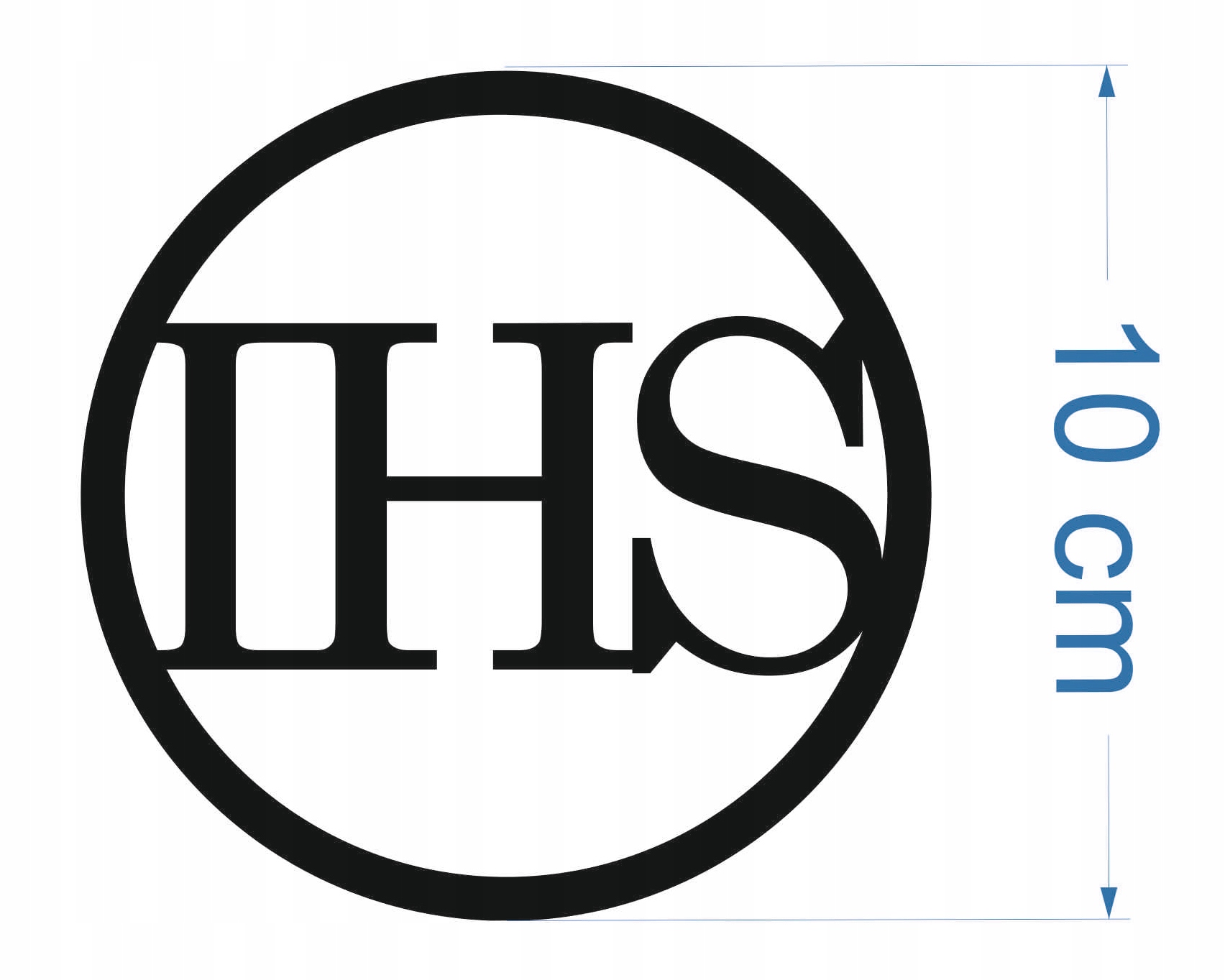 Dekoracja na bok tortu IHS komunia srebrny Marka Dekor Laser