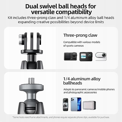 TELESIN Magnetyczny Uchwyt Do GoPro DJI Osmo Insta360 Akcesoria Kamera — miniatura 5