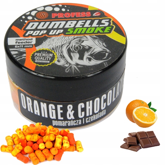 DUMBELLS POP UP PROFESS FLUO POMARAŃCZ CZEKOLADA