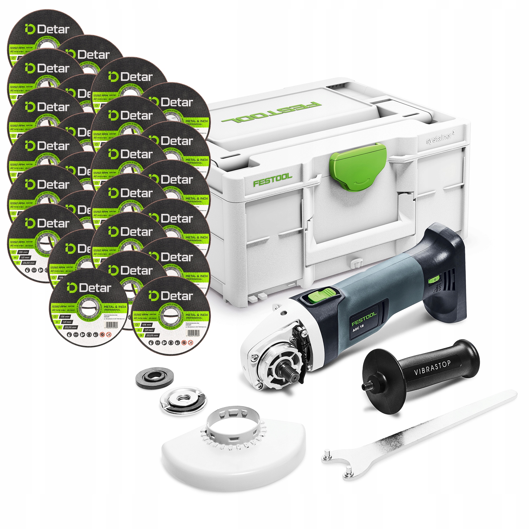 Úhlová Bruska Festool Gc 18-125 Eb 25x Kotouč Na Kov