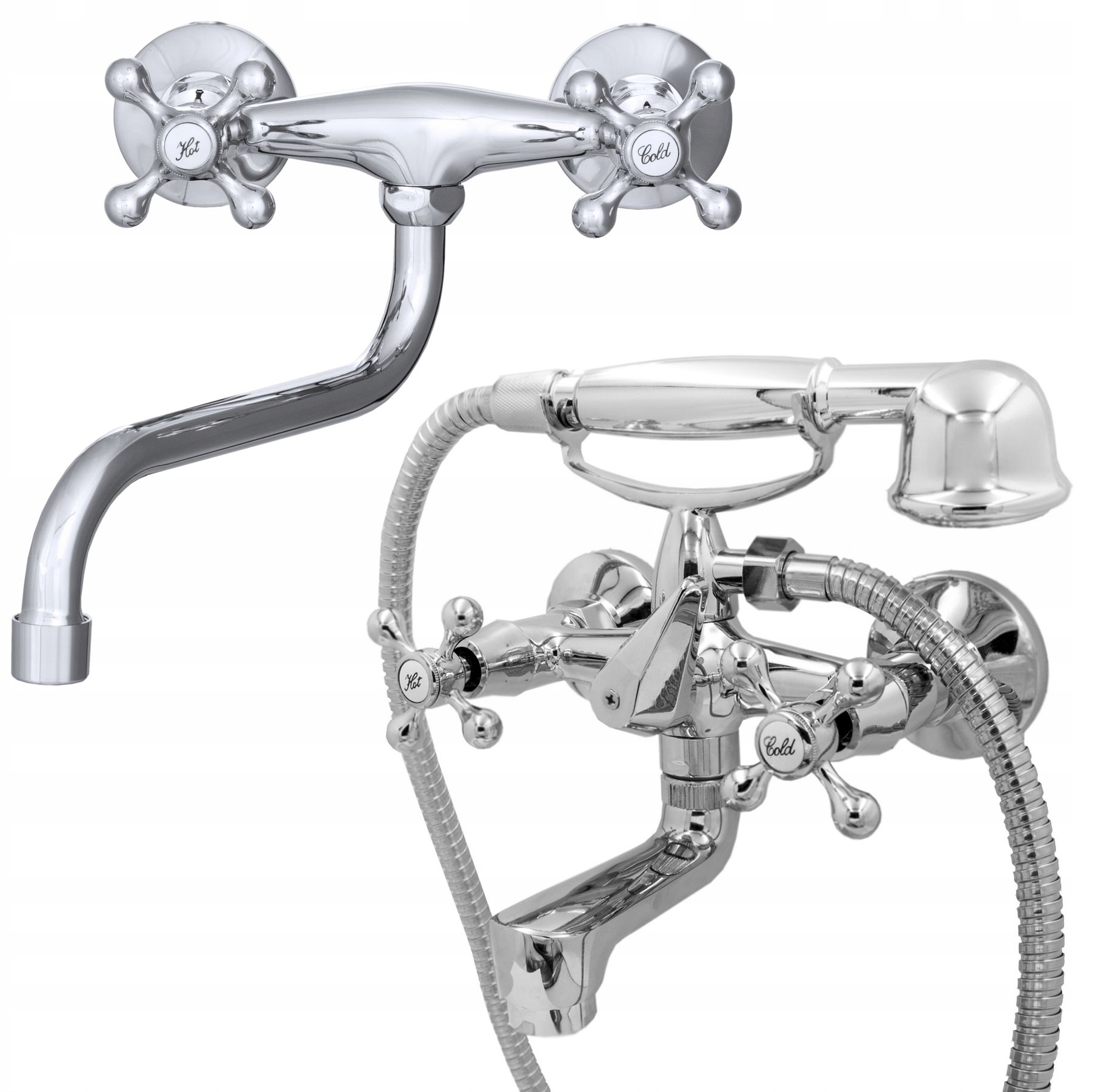 Sada Kúpeľňovej Vaňovej Batérie Umývadlová Retro Batéria