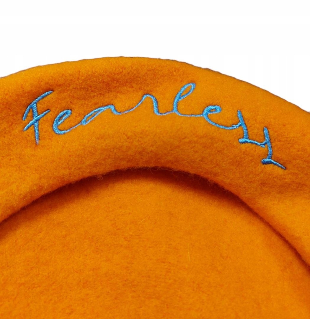 Only pomarańczowy beret z napisem one size Rozmiar uniwersalny