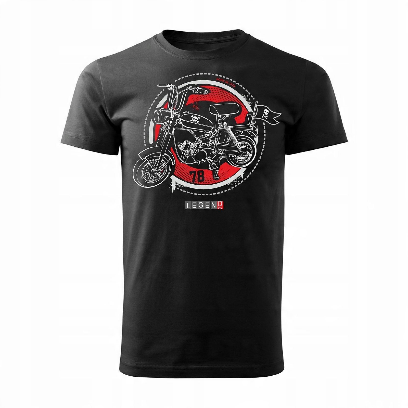 

Koszulka motocyklowa z motocyklem motor Motorynka