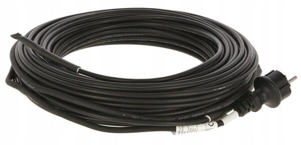 Vykurovací kábel pre žľaby a potrubia 50 m s termostatom 296093 Ker