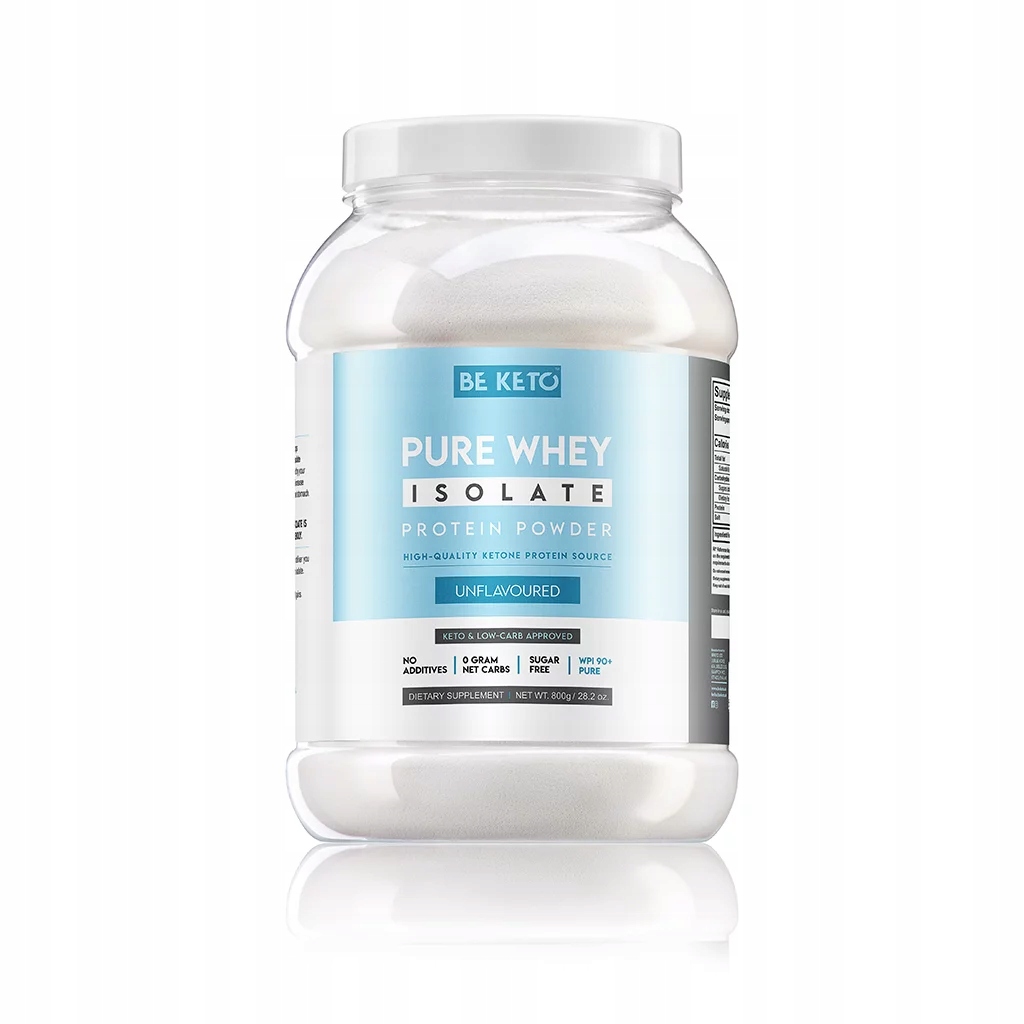 Bez příchuti – proteinový izolát – 800 g – BeKeto 92 g Bílkoviny/100 g