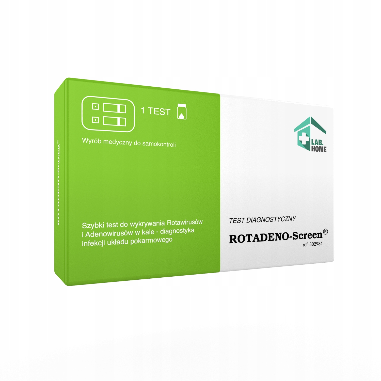 Test 2w1 rotawirusy i adenowirusy 10 min LABHOME Rotadeno-Screen