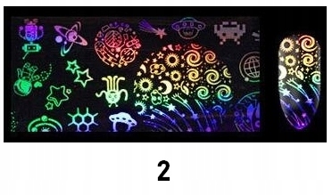 NAKLEJKI NA PAZNOKCIE HOLOGRAFICZNE W ROLCE Rodzaj Naklejki