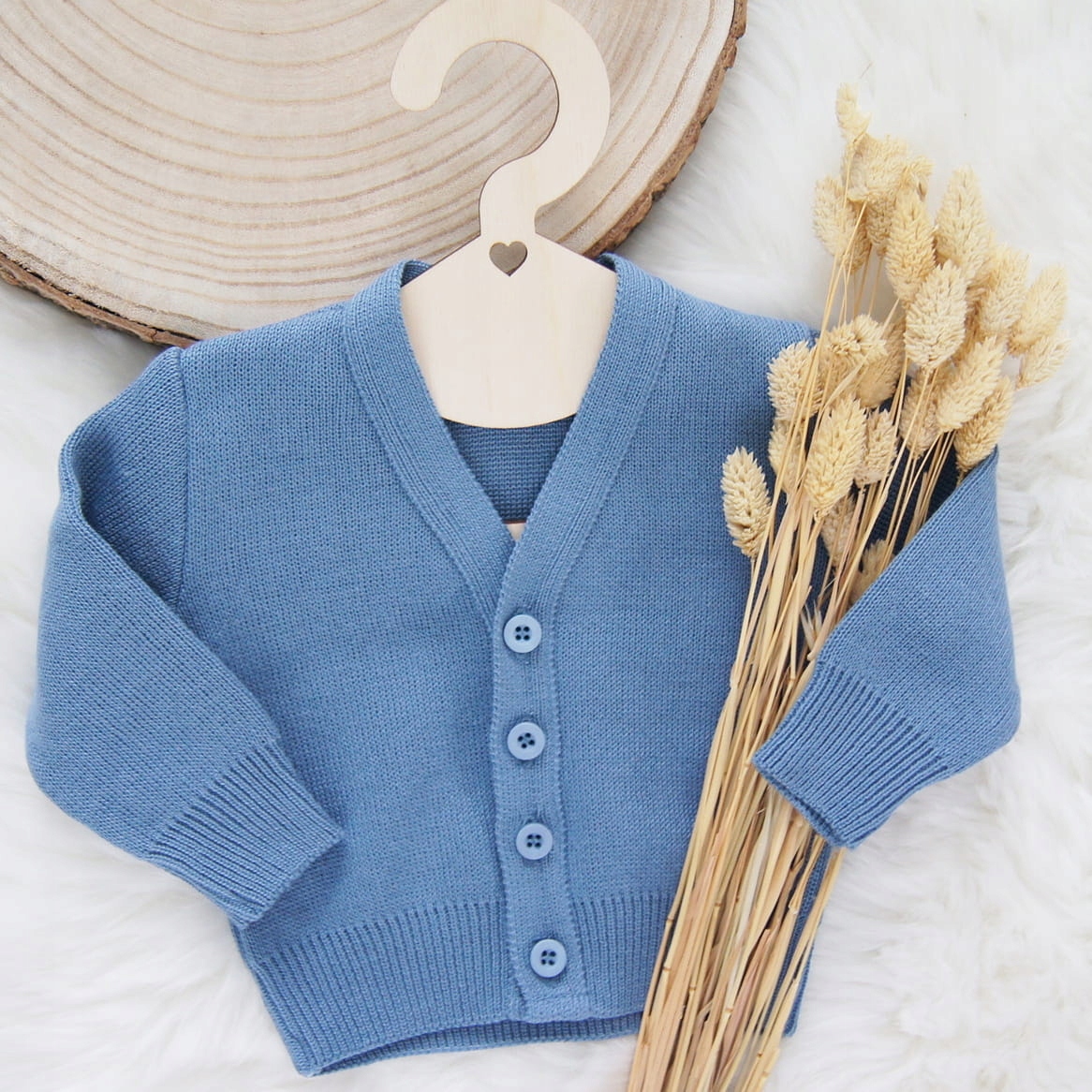 Sweterek chłopięcy Vintage niebieski 80 Marka Inna marka