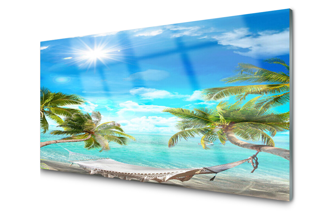 

Panel szklany Płytka Tropikalne Plaża 120x60