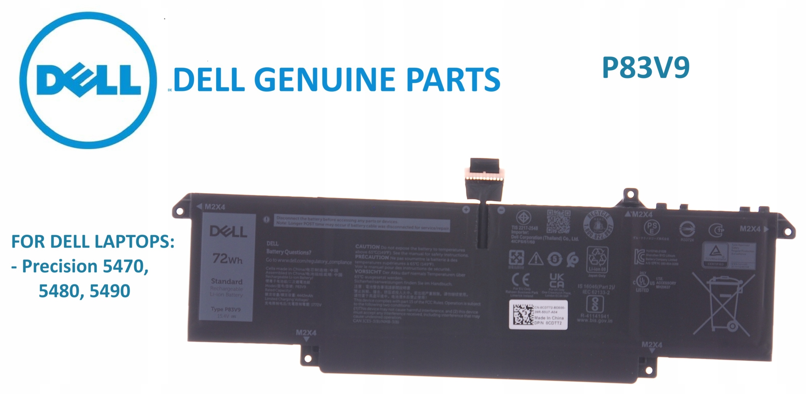 Originálna Batéria Dell Precision 5470 5480 5490 P83V9 Nová