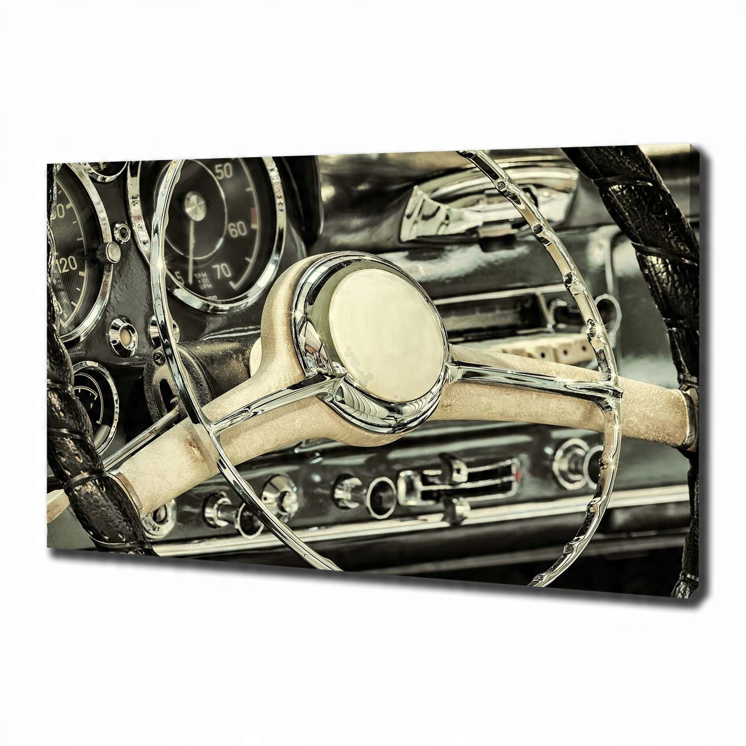 

Foto obraz canvas Kabriolet kierownica 100x70 cm