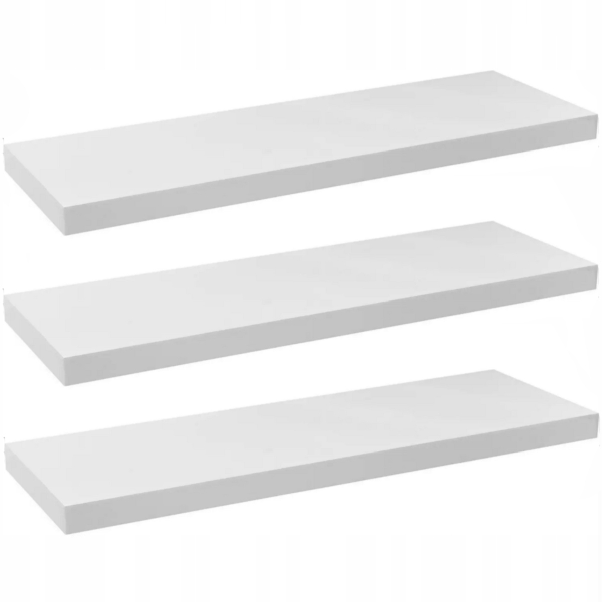 

Półka Ścienna Wisząca 50 CM Biała 3 Sztuki Komplet