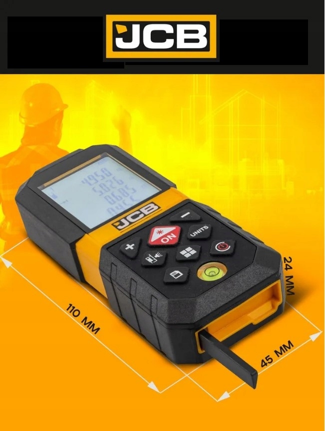 DALMIERZ JCB LASEROWY MIERNIK CYFROWY LCD 65M Rodzaj dalmierz