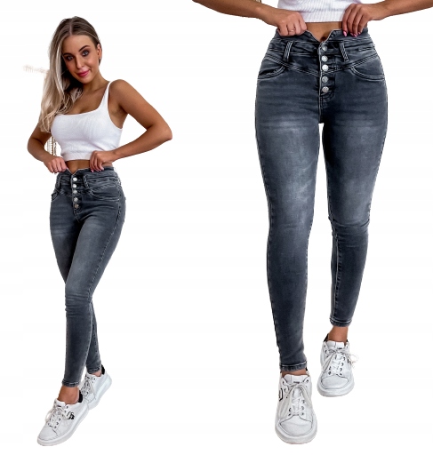 

Jeansy damskie spodnie wysoki stan M Sara XS/34