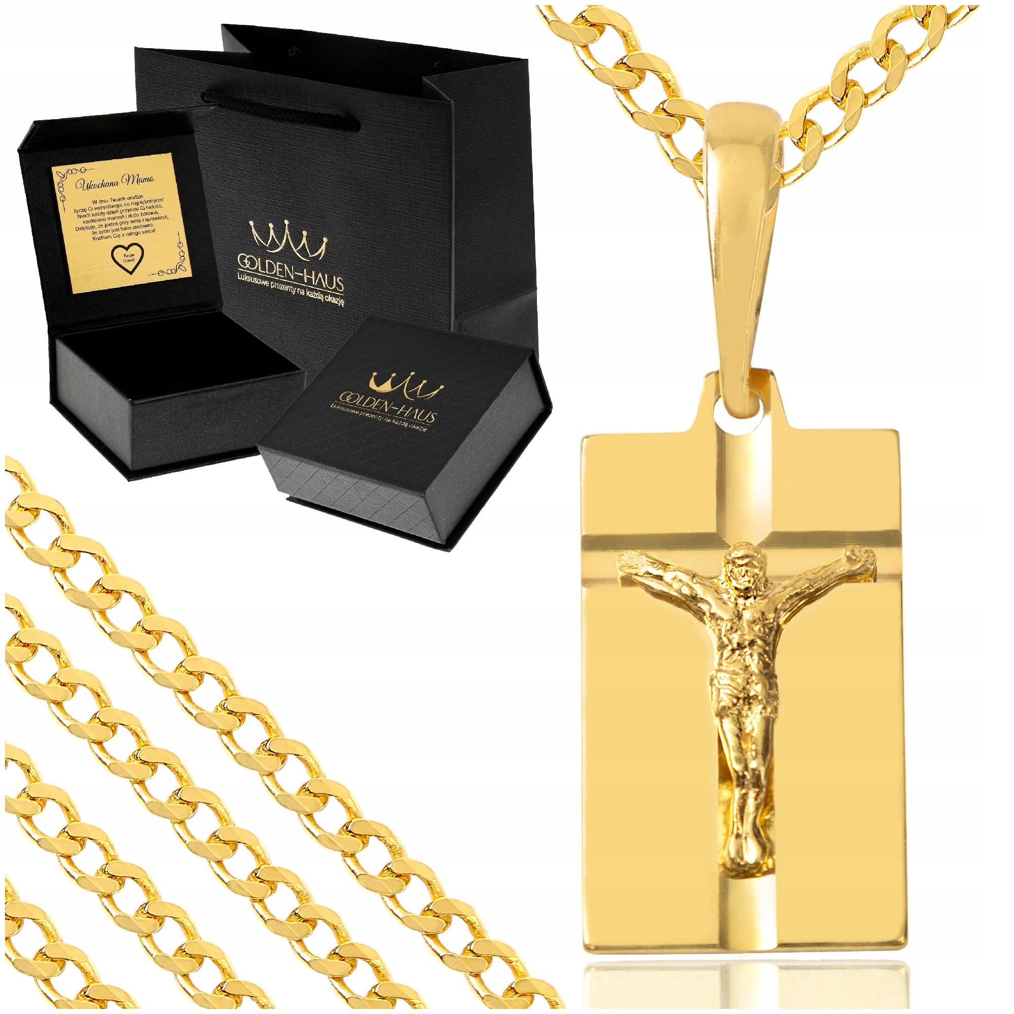 Zlatý Řetízek 585 Zlatý Přívěsek Medlaik Dárek Ke Křtinám Svatého