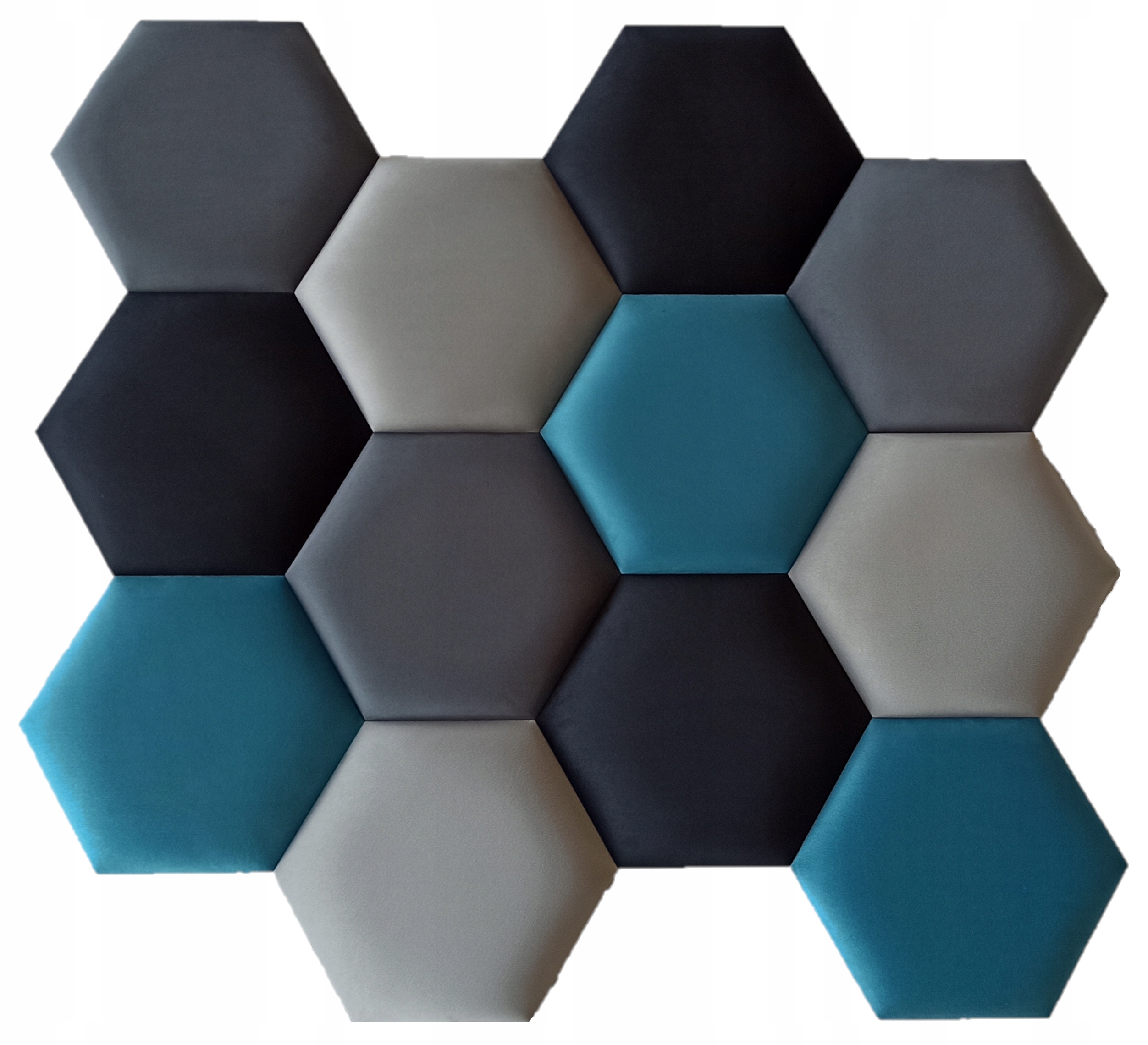 Medová Plástev – čalouněné panely Hexagon Soft