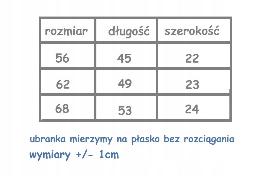 ŚPIOCHY NIEMOWLĘCE ŚPIOSZKI BAWEŁNIANE r.68 /43/ Materiał dominujący bawełna