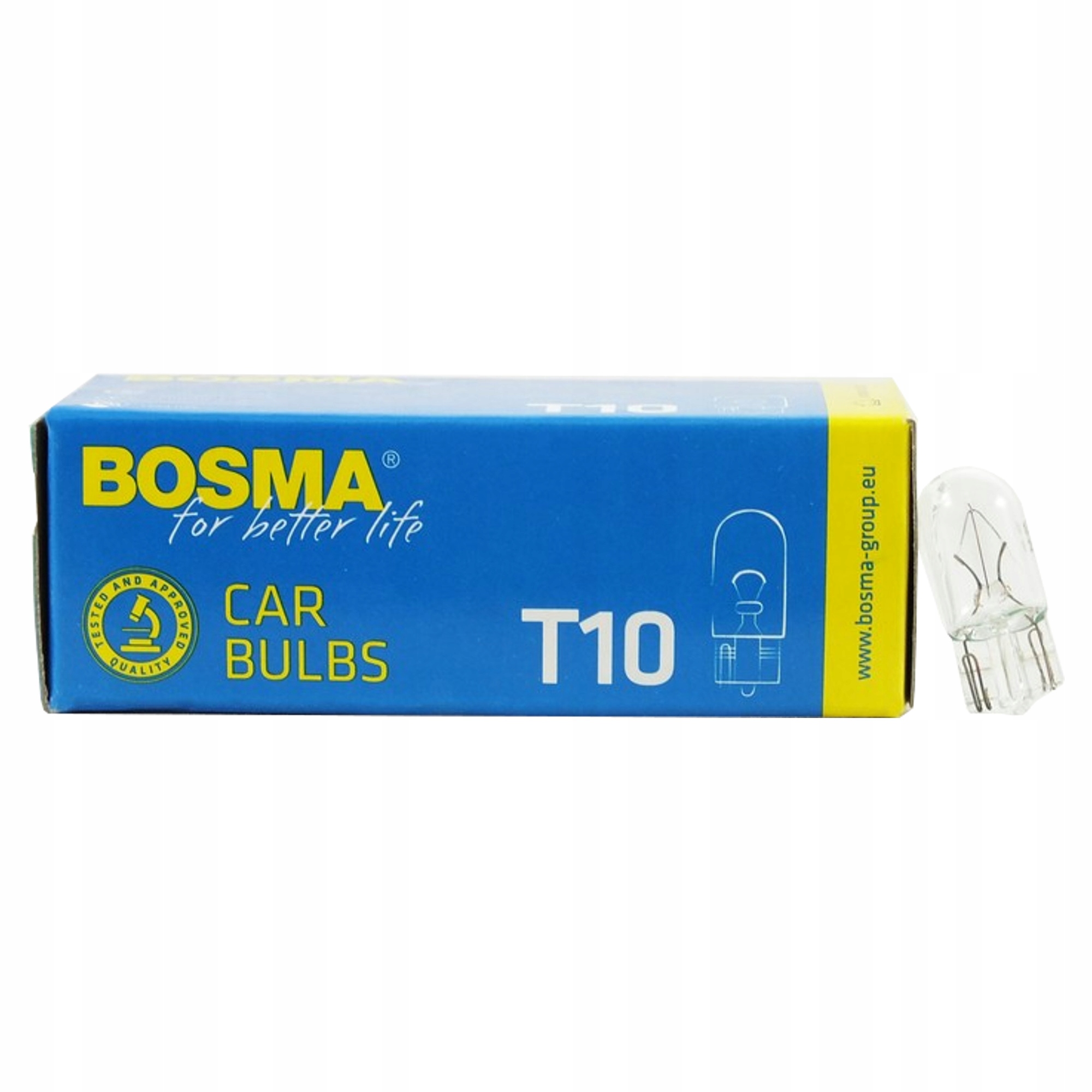 Bosma 1963 Żarówki Całoszklane 2W 12V W2W T10 10szt