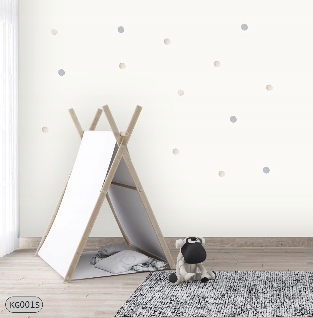 PASTELOWE GROSZKI KROPKI NAKLEJKI NA ŚCIANĘ 84SZT. Długość 10 cm