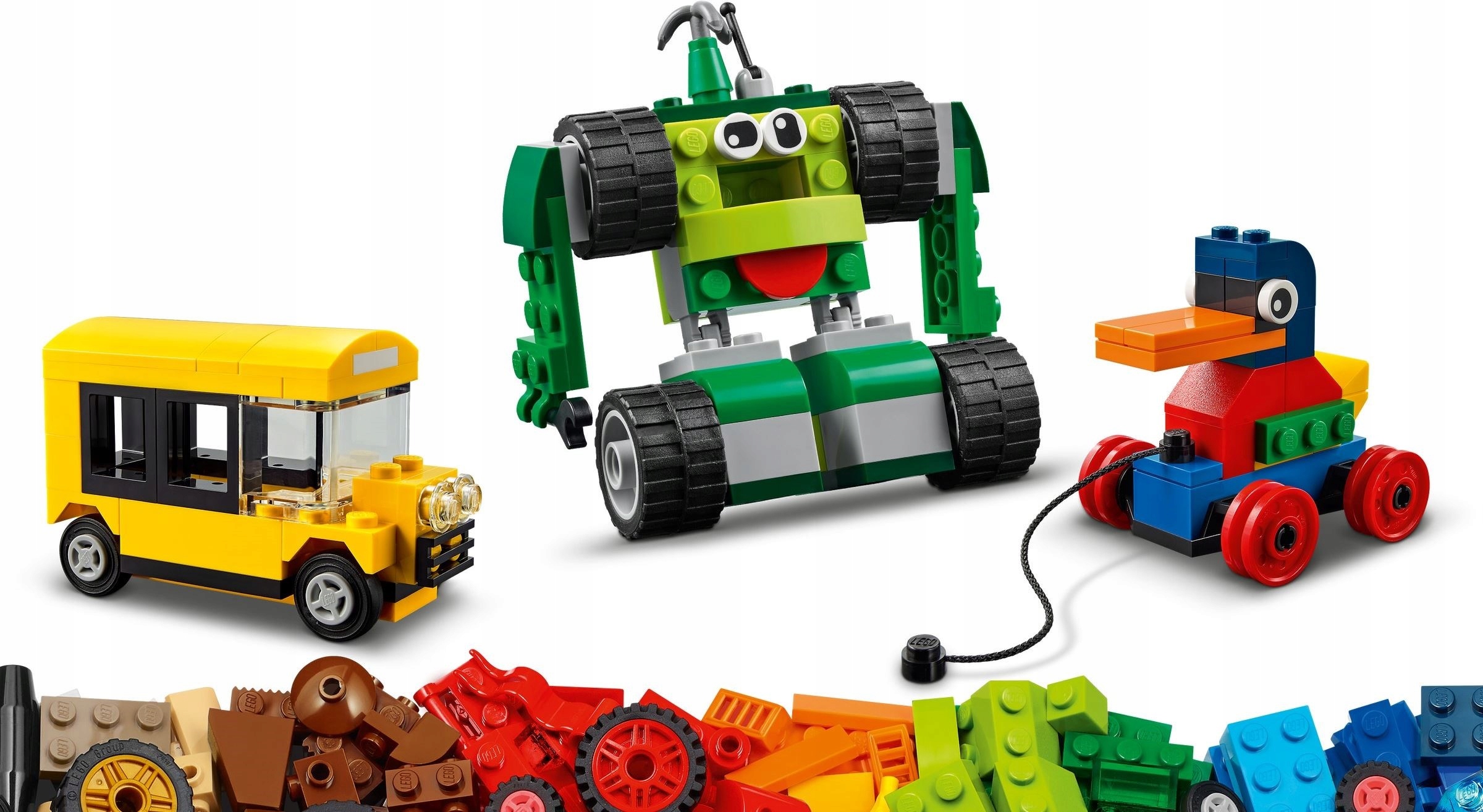 LEGO CLASSIC 11014 KLOCKI NA KOŁACH PUDEŁKO POJAZD Marka LEGO