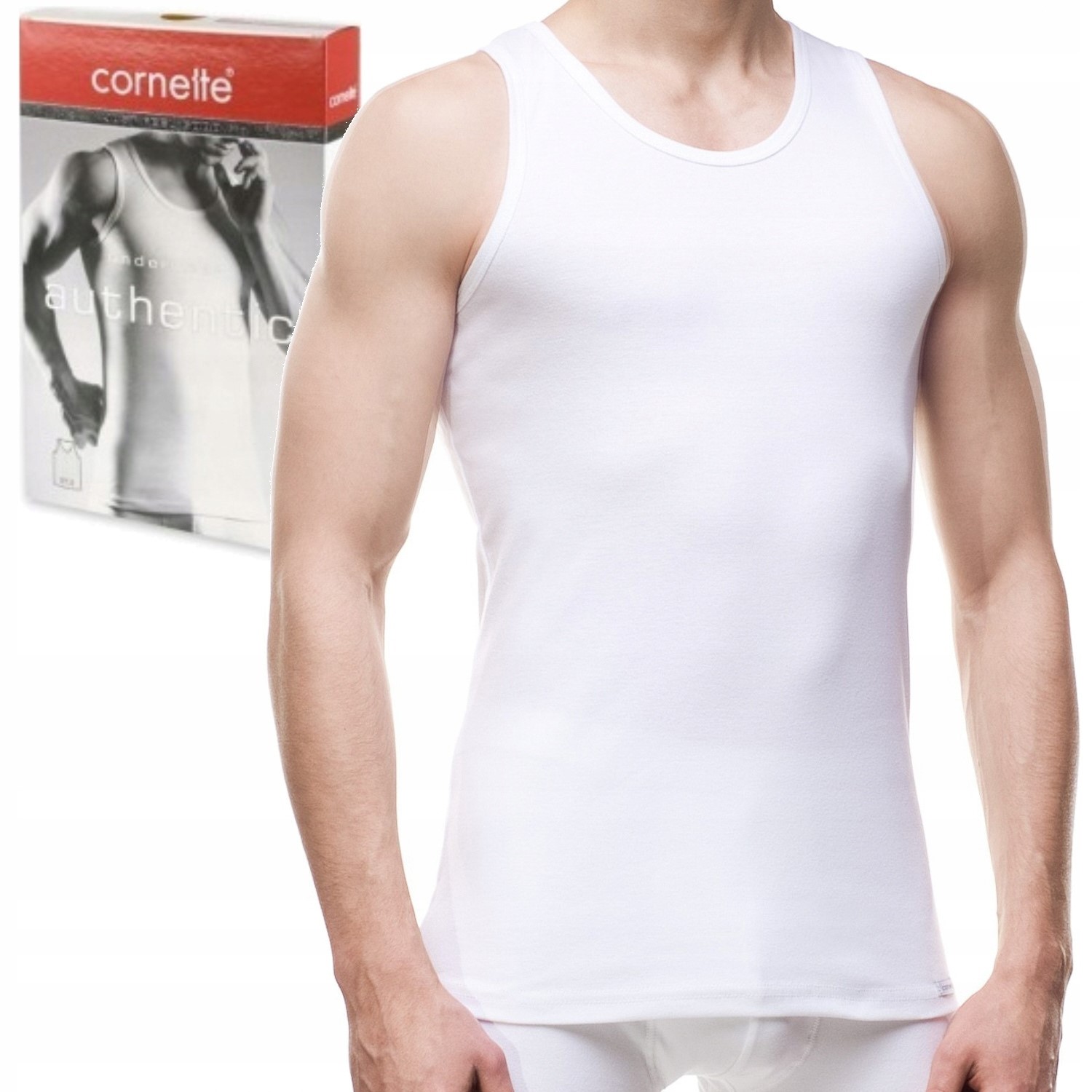 CORNETTE koszulka authentic 213 ribbed biała XXL