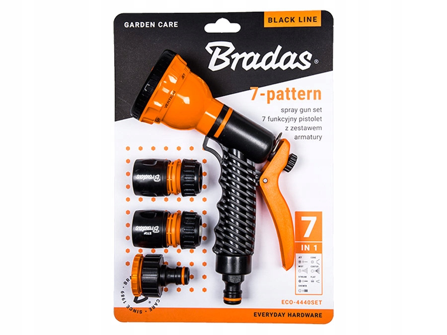 ZESTAW Ogrodowy Pistolet i złączki 5 elementów Marka Bradas