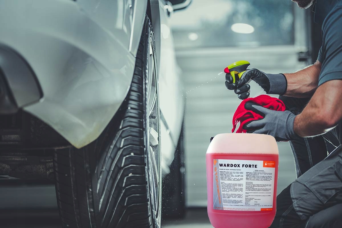 MOCNY KWAS DO MYCIA ALUMINUM,FELG KÓŁ Wardox Forte 12Kg+GRATIS MIKROFIBRA Pojemność opakowania 10000 ml