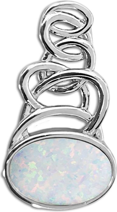 Stříbrný stylový přívěsek 925 s opálem, elegantní vzor, ideální jako dárek