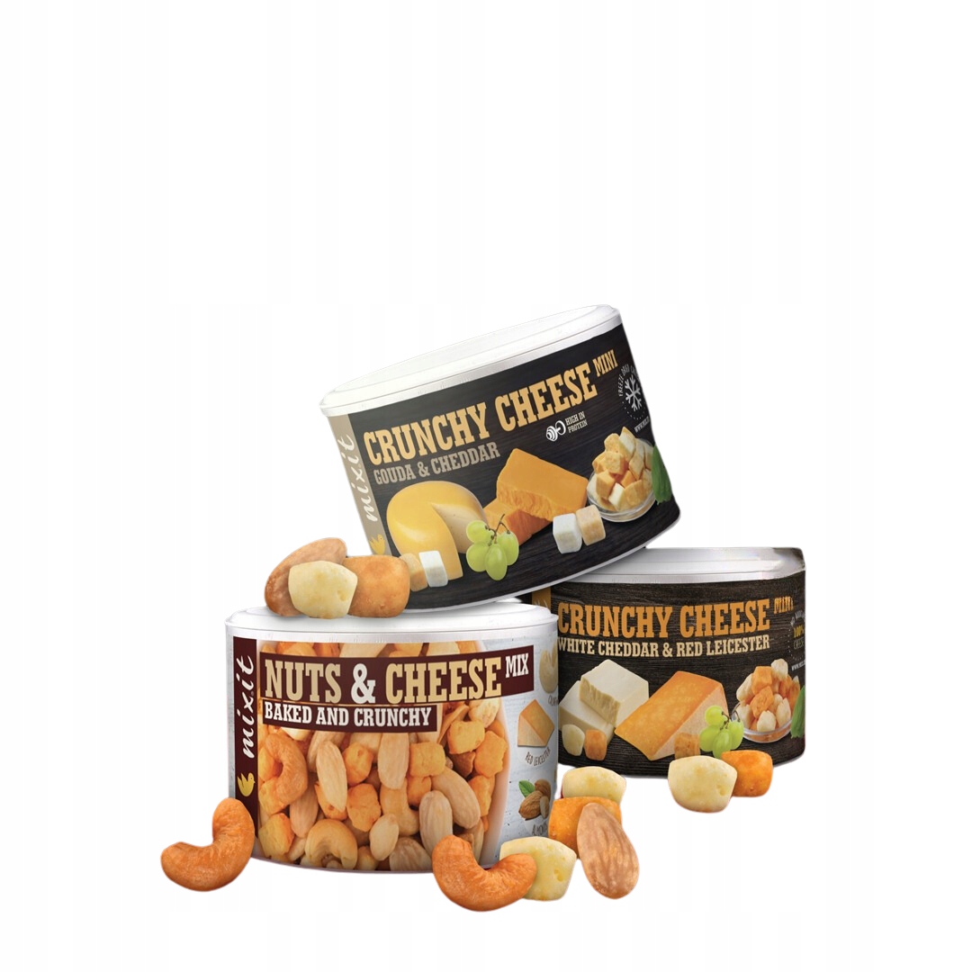 Levně Sada 3 lyofilizovaných sýrů Kozi, leicester, pražené ořechy Mixit
