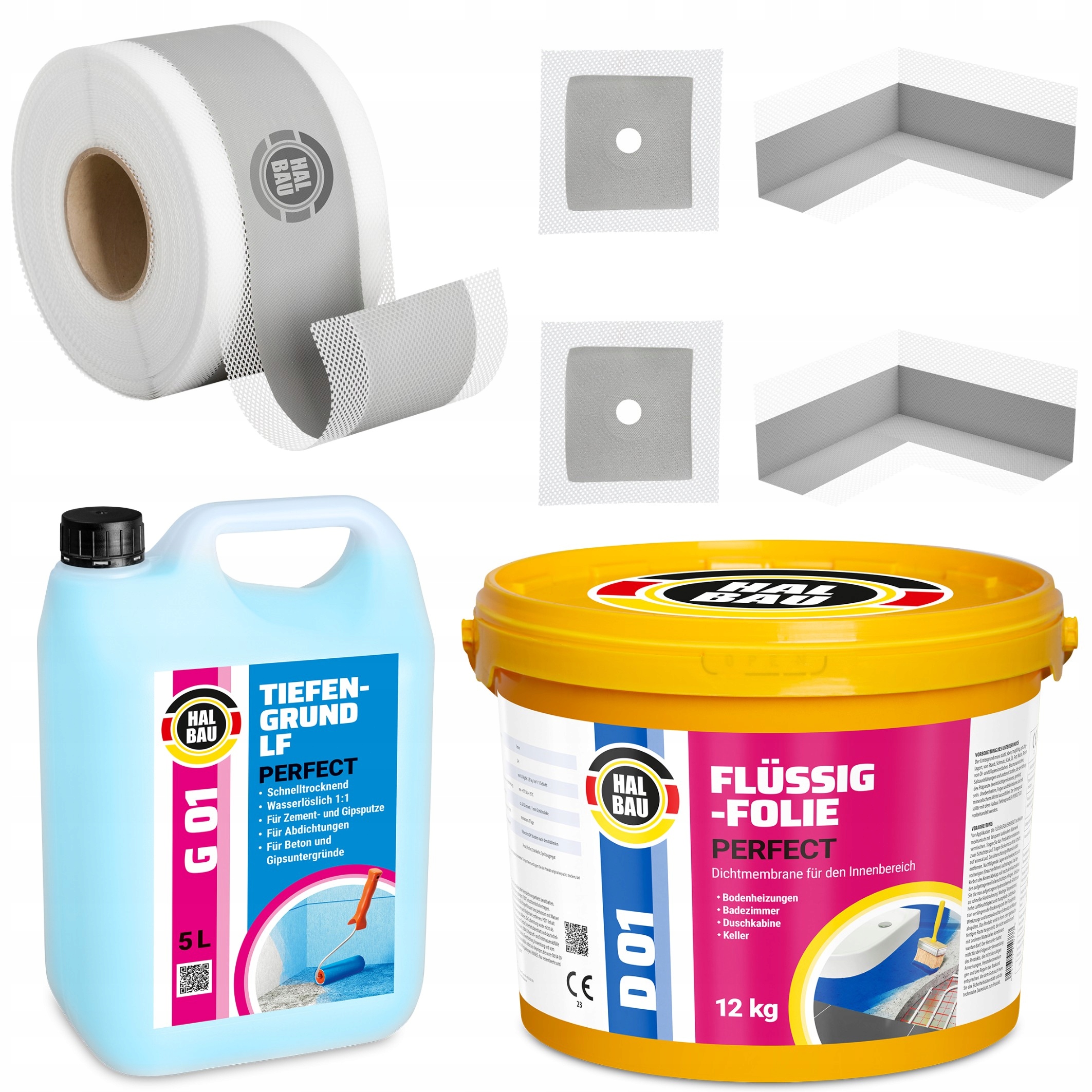 Fólie 12 kg Rohy 2 ks Páska 10 m Manžety 2 ks Pozemek 5 l