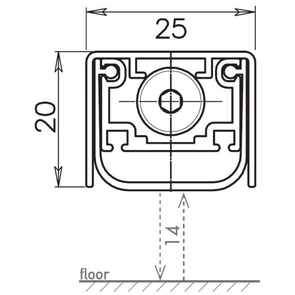 USZCZELKA OPADAJĄCA ACOUSTIC ALU 830mm Długość 83 cm