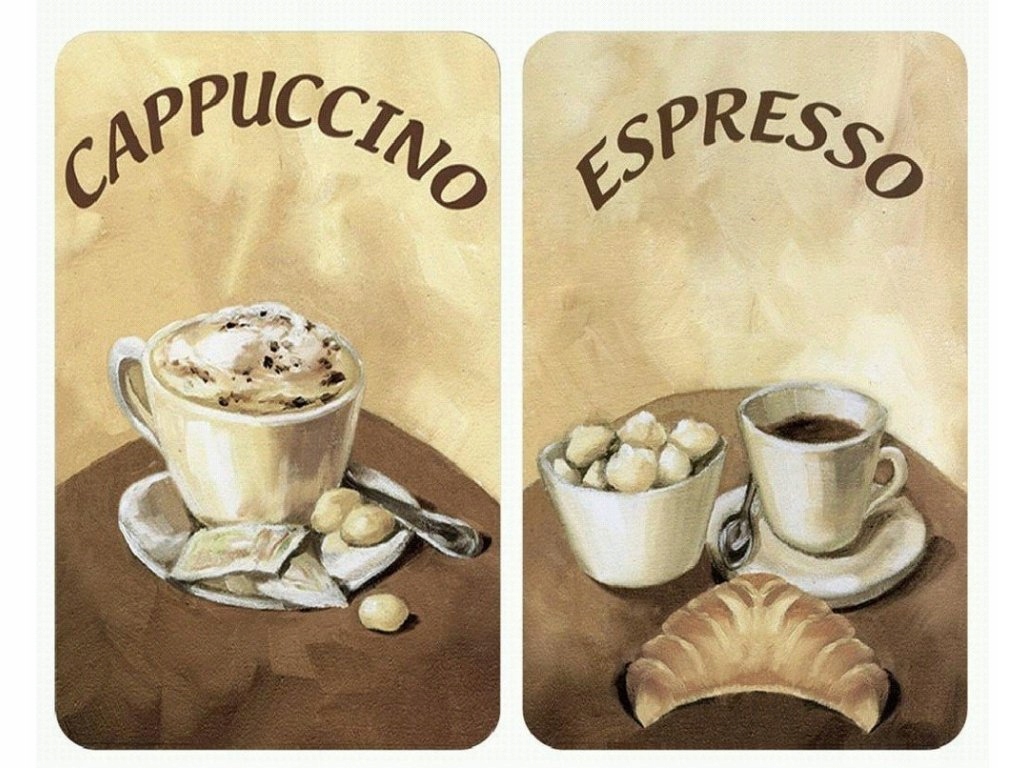 Ochranné skleněné panely Coffee na sporák 2 kusy, Wenko