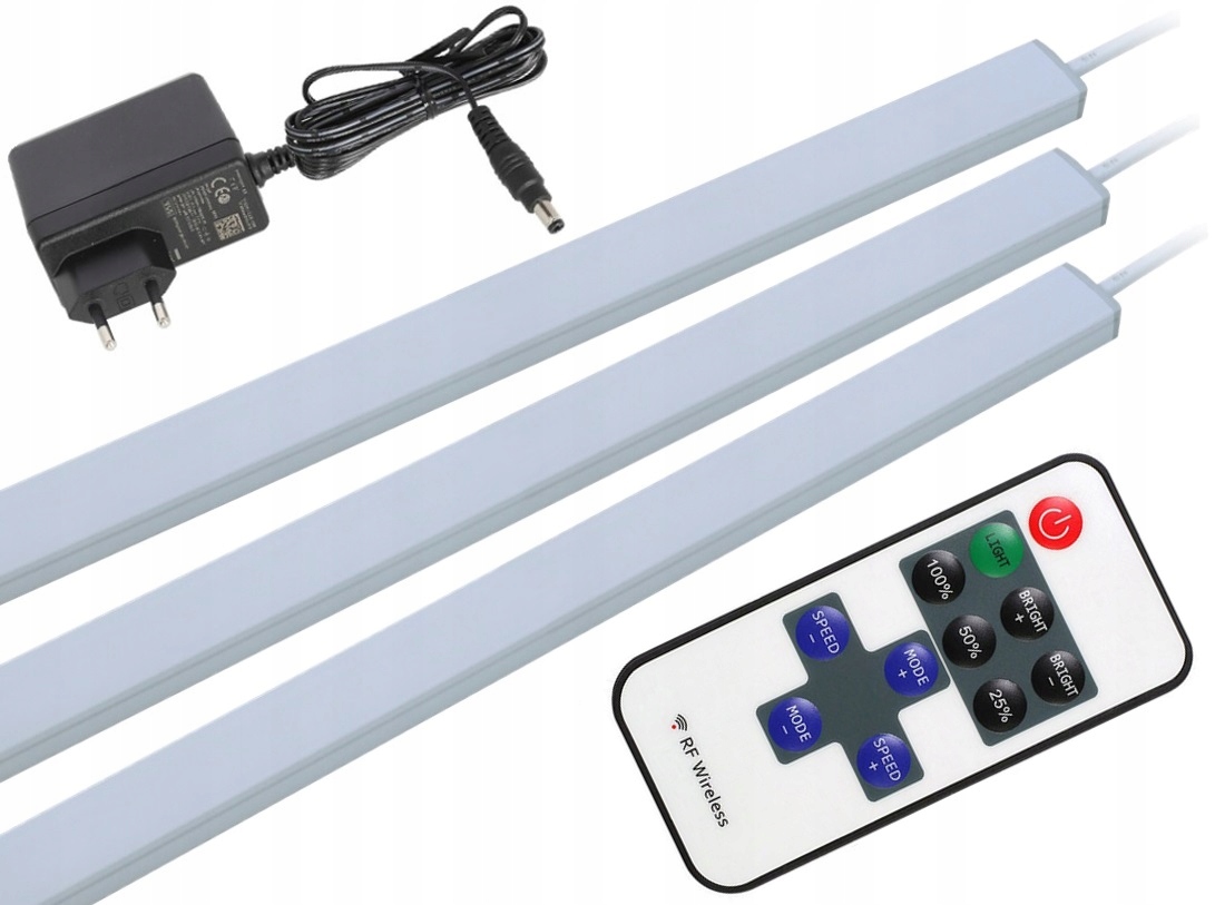 Nábytková lišta jednoduchá Led skříň 3x160 cm s Pilotem