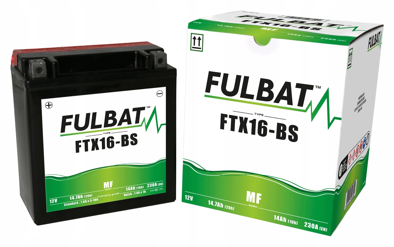 Batéria Fulbat Ful Mf FTX16-BS YTX16-BS suchý, bezúdržbový