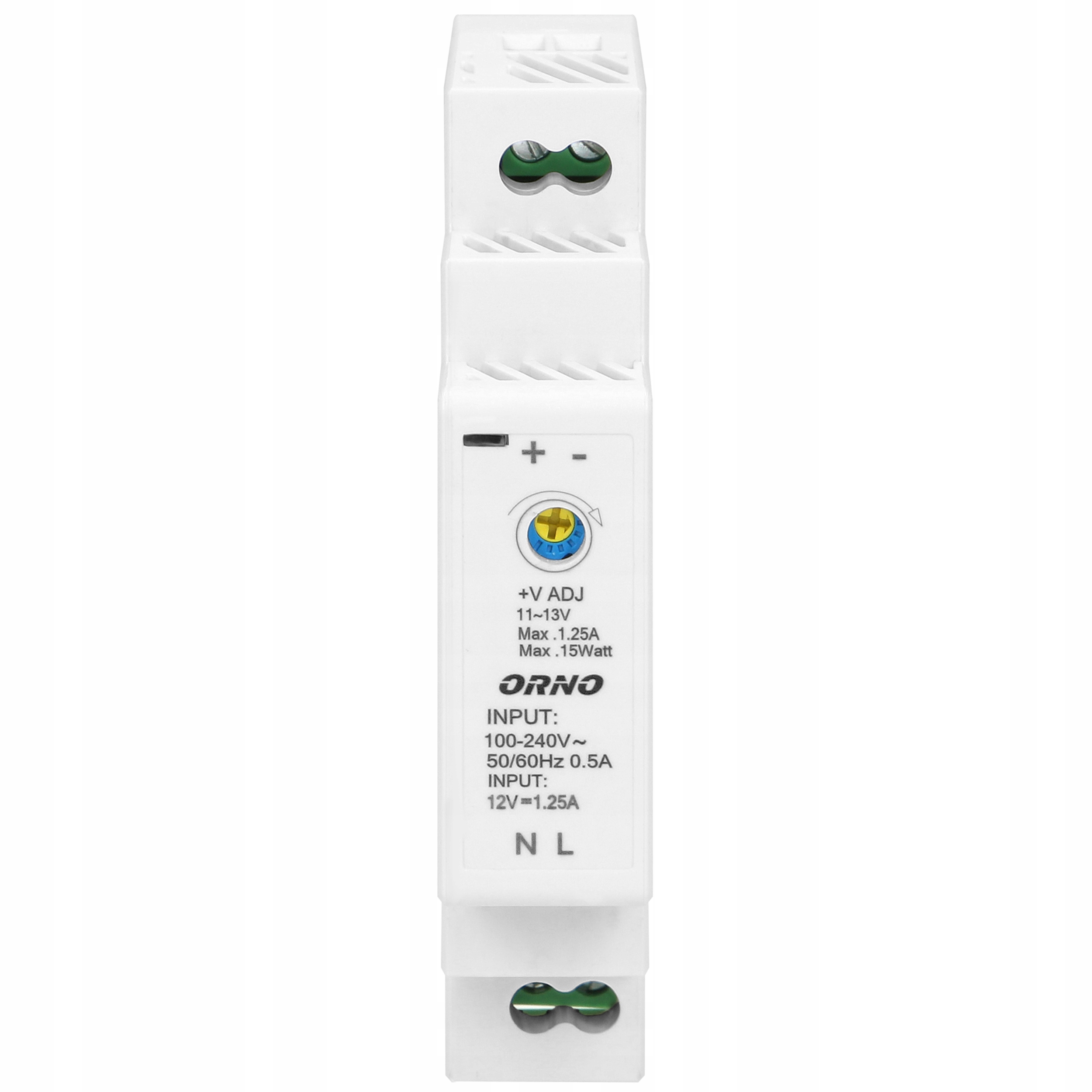 Zasilacz na szynę DIN 12VDC 1,25A 15W szerokość 1 moduł OR