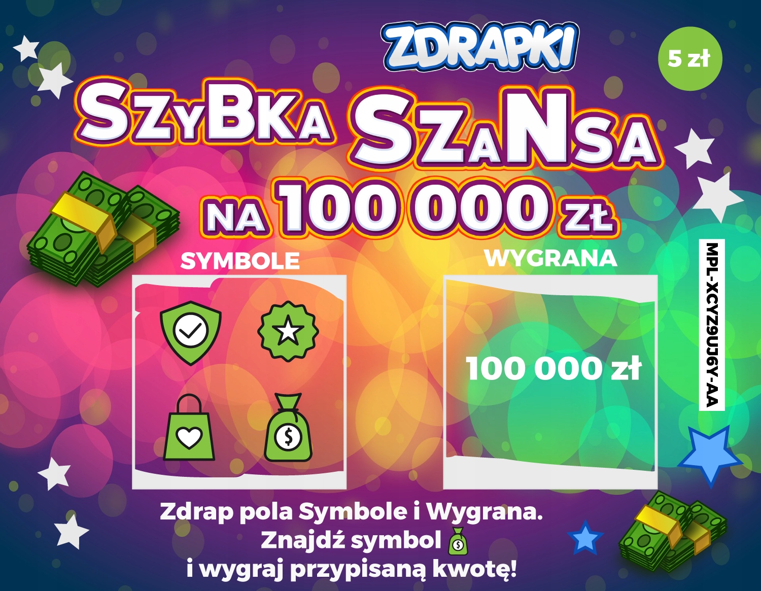 

Zdrapka Wygrałeś 100 000 zł Śmieszne wygrana