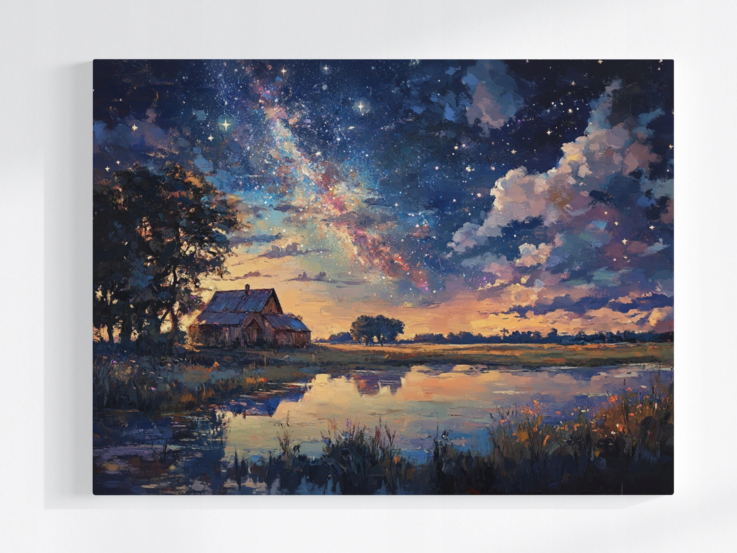 Obraz Na Plátně Canvas Krajina Noc Nebe Vesmír Hvězdy 100x75