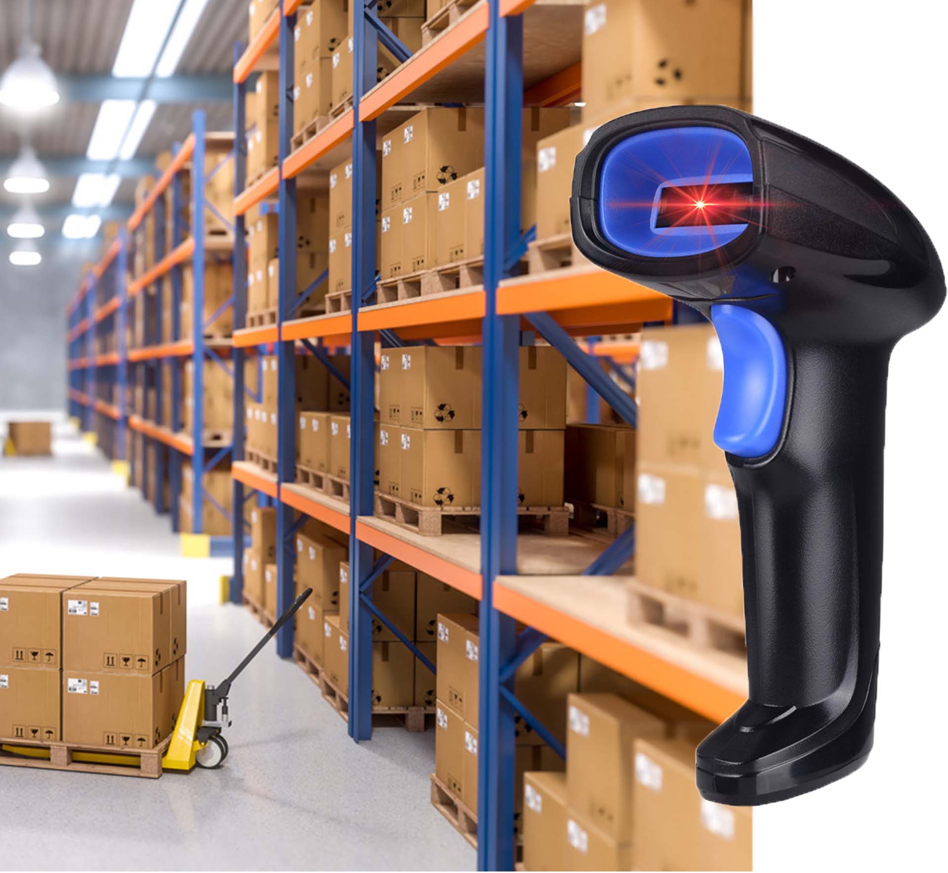 SKANER KODÓW KRESKOWYCH BEZPRZEWODOWY 2D +STOJAK Model 1100DW+