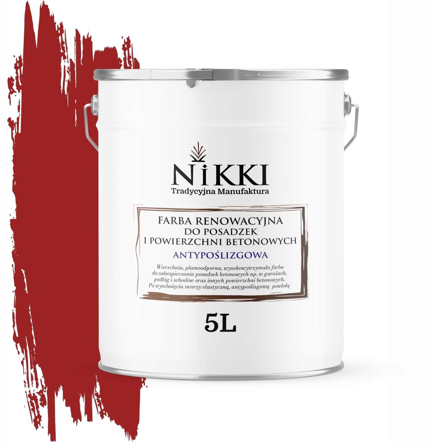 Renovačná Farba Na Podlahy Protišmyková Červená Karmínová RAL3002 5 L