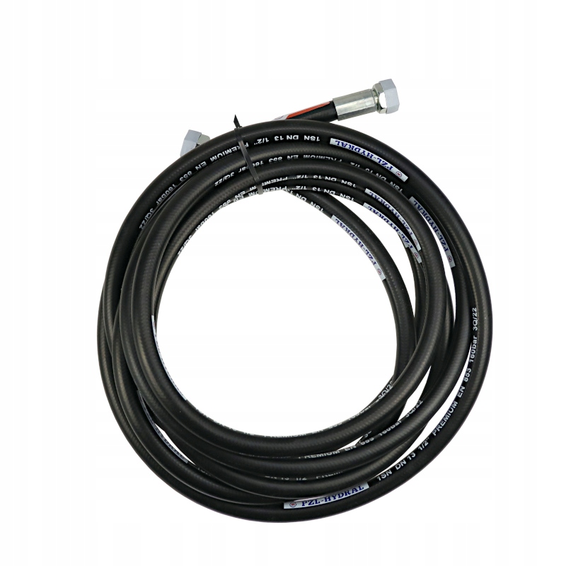 Przewód hydrauliczny gwint M22x1,5 proste płaska-DKOL L-5800mm DN12-2SN