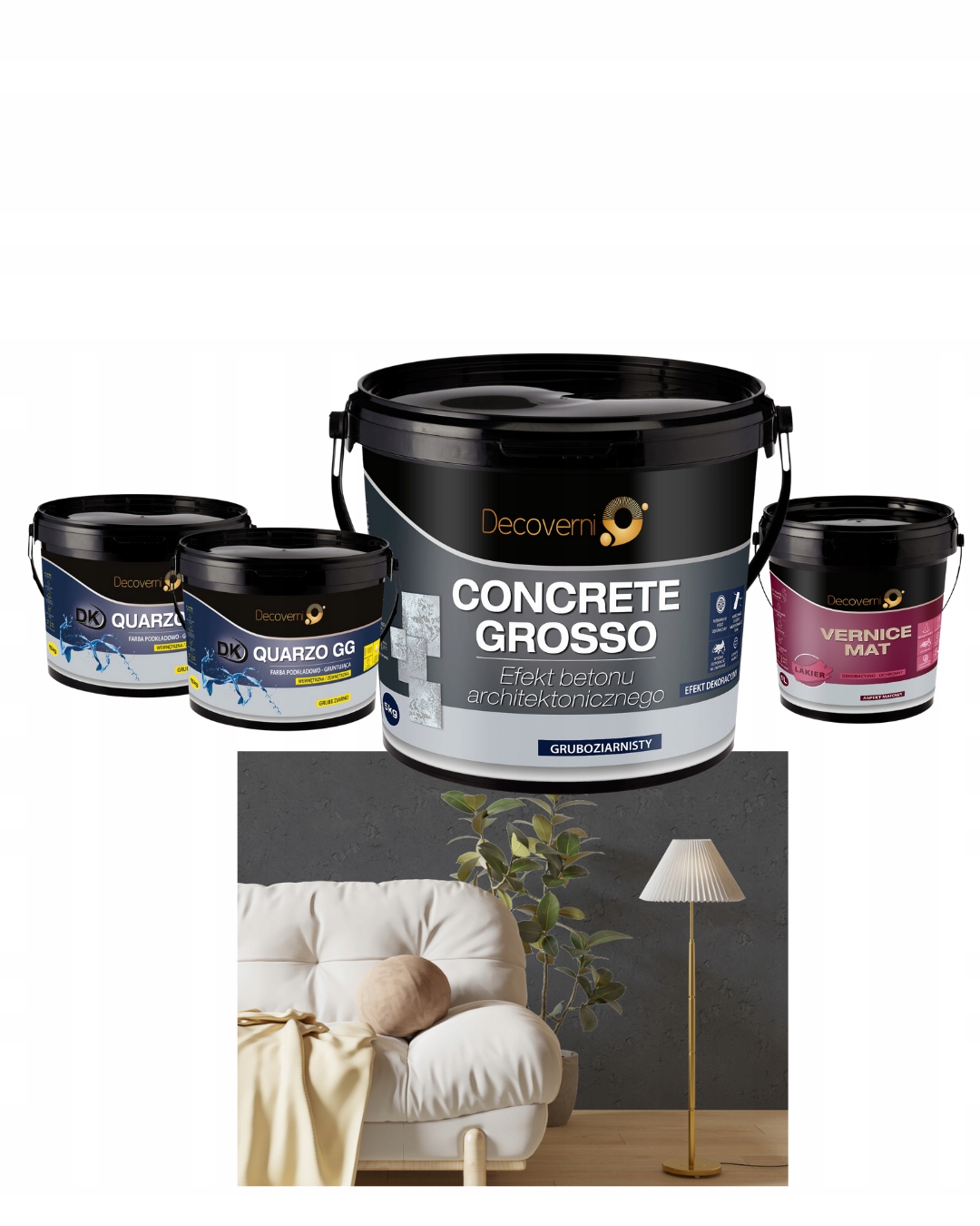 Beton Concrete Grosso 20 Kg zestaw 10m2 Dove