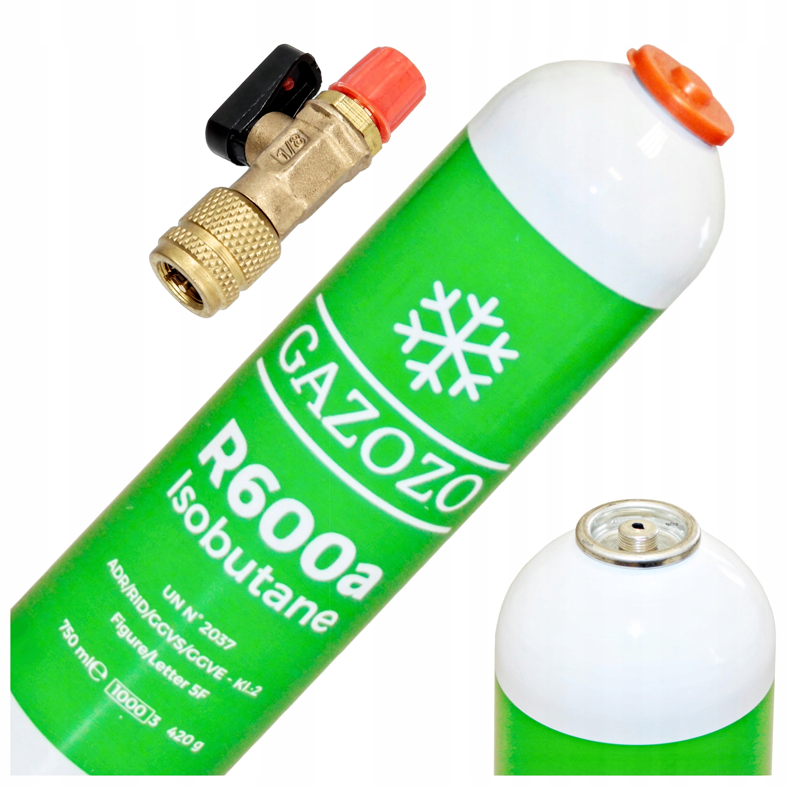 

Czynnik Chłodniczy Izobutan R600a Gaz 420g zawór