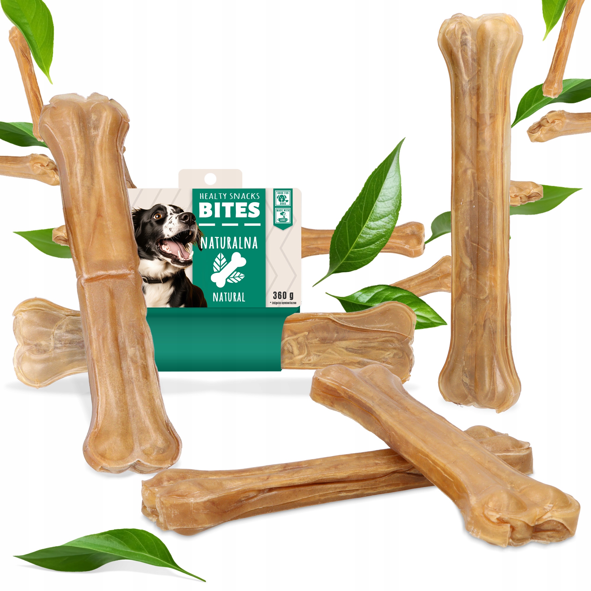 Levně 5 x Kost Psa Lisovaná Přírodní 31 cm Kousátko Pochoutky Žvýkací Pochoutky Vol Xq