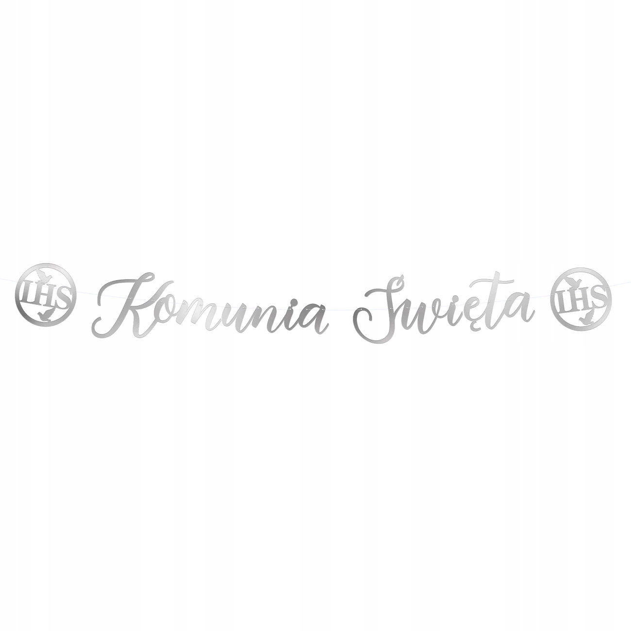 

Komunia Święta Baner komunijny Ihs srebrny 150 cm