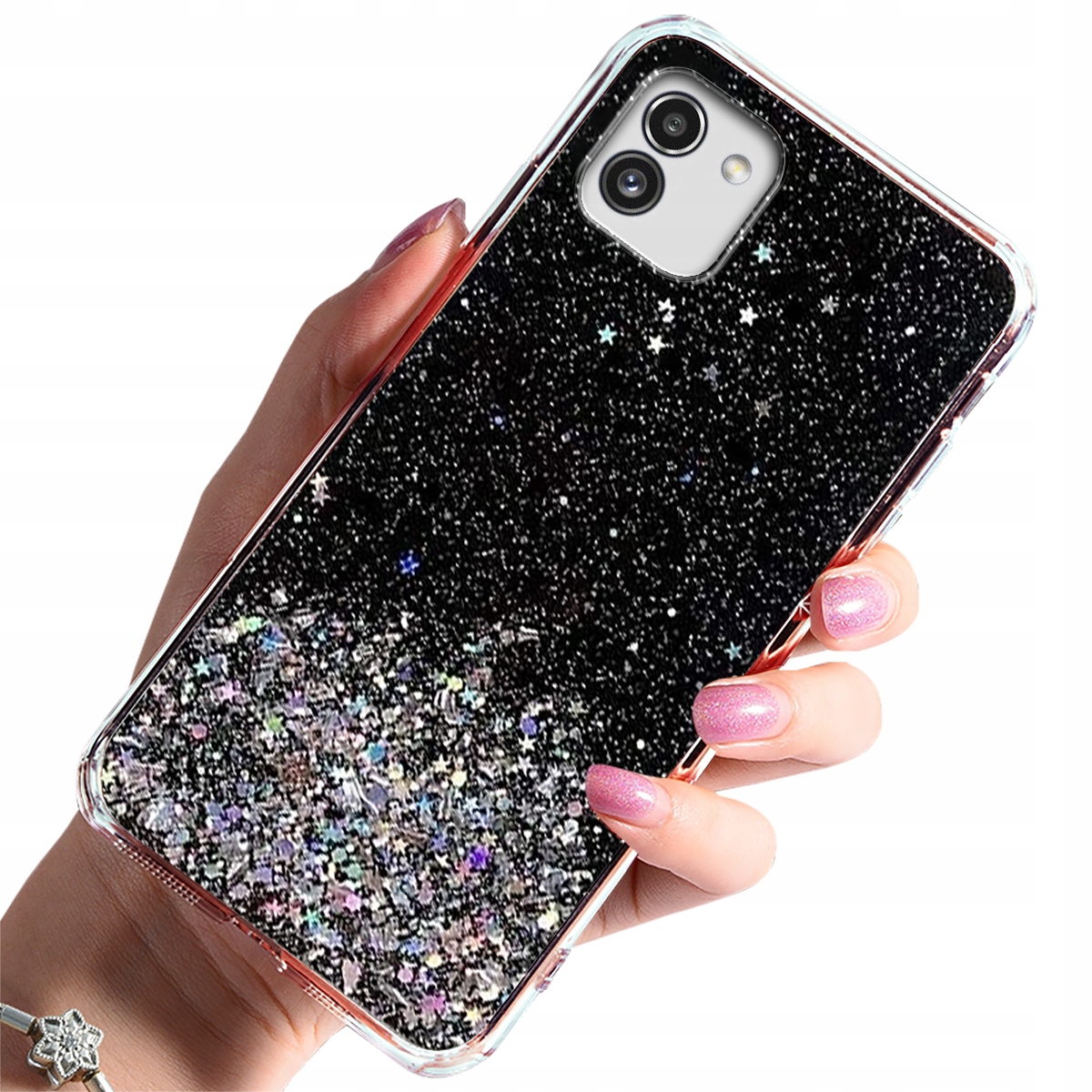 

Etui do Samsung Galaxy A03 Case Brokat Szkło 9H