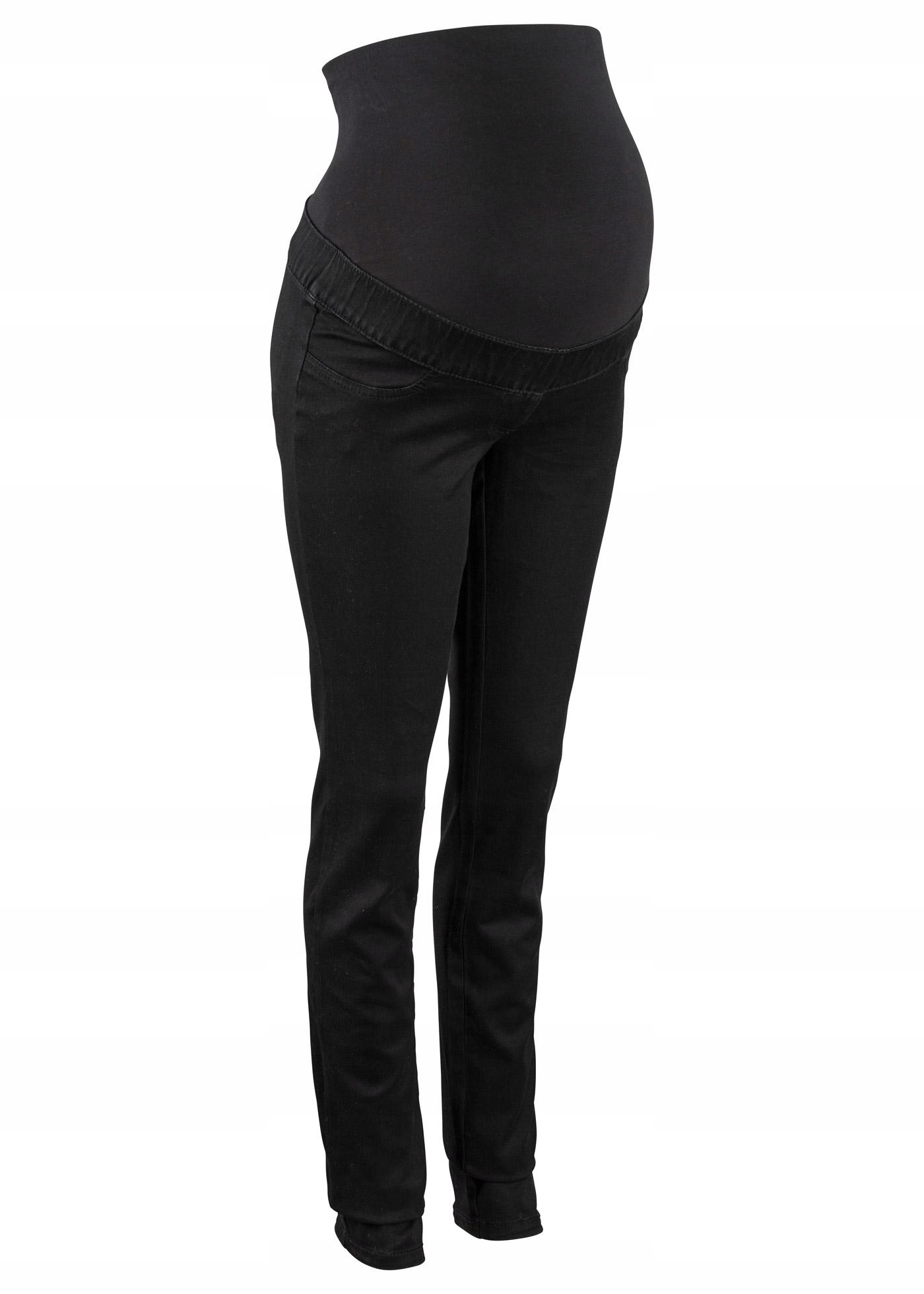 CZARNE CIĄŻOWE 52 1D4B40 BPC SPODNIE