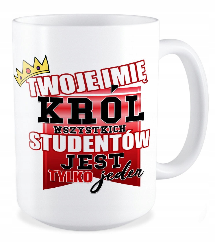 

Duży Kubek prezent dla Student Magister Twoje Imię