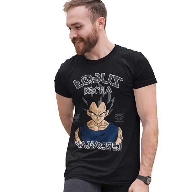 

Koszulka Dragonball Łobuz Vegeta Jasny