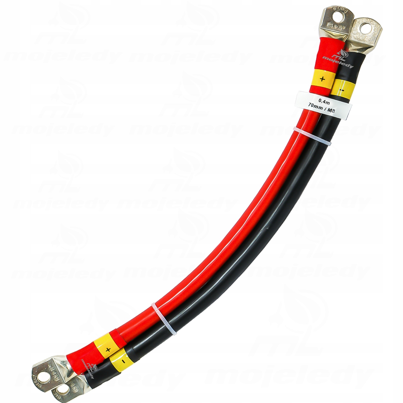 sada 2x 40 cm kabel Lgy 70 mm 70 M8 pro kované akumulátory