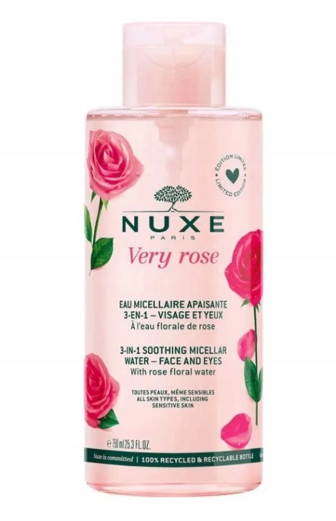 Nuxe Very Rose Łagodząca woda micelarna 3w1, 750 ml